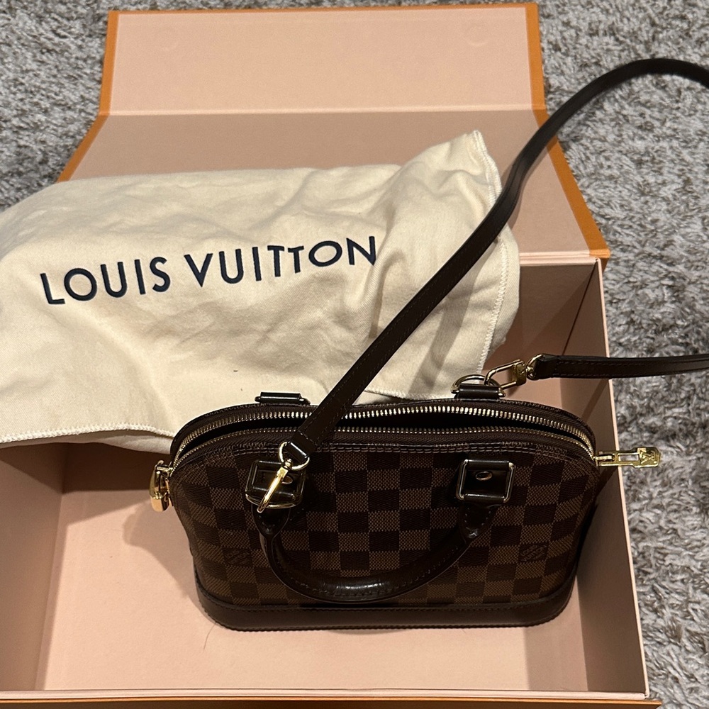 Louis Vuitton Dark Brown Checkered Shoulder Bag